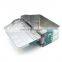 handle lunch tin box with hinge lid custom printing