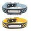 Stainless Steel Iron Pet Woven Collar Leather Leash Training Dog Rope Pet Neck Chain Pet Supplies