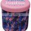 RTS Low Factory Price Round Printing Polyester Foldable Storage Ottoman Foot Stool