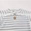 Striped Organic Cotton Rib Knitted Pajama Set For Baby