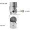 Round Adjustable Handrail Elbow Stainless Steel Pipe on Balustrade Railing with Screw Fixing