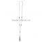 2016 fashion latest design beads necklace, pink tassel necklace for girls