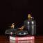 American Nordic Simple Gild Bird Hand Made Blue Black Ceramic Vase For Living Room