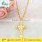 Gold christian cross necklace