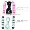 OEM Wholesale advanced custom LOGO weighted foam fitness speed skipping rope professional jump ropes