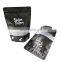100% recycle  custom Logo resealable matte black  mylar ziplock bags powder stand up pouch with window
