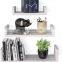 hot sale home decoration floating shelf set wood wall washed white color shelves