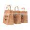 Customized take away food bag fashion shopping bag brown kraft paper bags