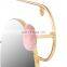 K&B creative metal frame wall mirror with hooks wall mounted mirror with hooks for clothes hanging