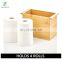 Natural Bamboo Bathroom Toliet Roll Holder Storage Organizer Basket Bin; Use in Bathroom, On Toilet Tanks - Built-in Handles