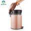 Promotional 3L 5L 12L Home Trash can Kitchen Household Metal Dustbin Stainless Steel Foot Pedal Trash bin