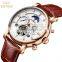KINYUED J025 Branded Men Automatic Mechanical Watches Moon Phase High Quality custom watches luxury leather