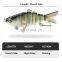 JOHNCOO 100MM 3D Lifelike Eyes Multi Jointed Bait 6 Segments Swimbait Fishing Lures For Pike Bass