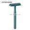 Mens Eco-friendly Metal Barber Stainless Steel Grey Double Edge Blade Reusable Safety Razor Shaver