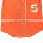 100% Polyester Sublimated Printed Custom Men Sports Button Down Baseball Jersey