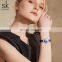 SHENGKE Elegant Lady Wristwatch Artistic Dial Leather Band Watches Japan Quartz Watch K0123L