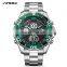 SINOBI Multifunctional Man Watches S9730G Masculinity Man Green Watch LED Display Wrist Male Watch