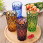 Stocked  Machine Made Colored Hiball Drinking Glass Cup Perfect For Table Decoration