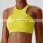Soft Ribbed Halter Neck Backless Crop Sports Bras Yoga Four Way Stretch Tank Women Top