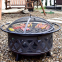 Portable Round High Quality Fire Pit With Smokeless Wood Burning Feature For Outdoor Patio Garden BBQ Grills Backyard Indoor Use