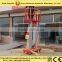 6m double mast aluminum alloy lift /hydraulic mast lift system