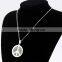 Anti-war peace sign pendant necklace stainless steel diamond necklace