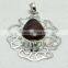 Empress Stripped Onyx 925 Sterling Silver Pendant, Handmade Silver Jewellery, Indian Silver Jewellery
