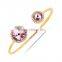 Beautiful Gorgeous Partywear Red Crystals Free Size Adjustable Bangles