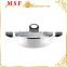 MSF-PA6245-1 Upmarket pressing aluminum frypan beige color ceramic coating interior non induction bottom with silk printing