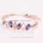 Rose Gold Rhinestone Crystal Opal Adjustable Bracelets & Bangles for Women