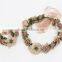 DSFG001 New Kid Girls Floral Headband Bohemia HairBand Flower Garland Prom Head wrap Hair Accessory And Wristband