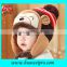 Wholesales custom baby hats and caps with ears winter cute design wind-proof infant beanie kids knitted bonnet