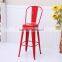 vintage colorful mid-back bar chair