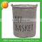 Folding jute durable lighweight large capacity laundry basket