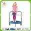 40" Two-way Foldable Mini Trampoline With Adjustable Hand Bar