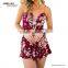 Sexy boho ladies nice floral v neck loose bodycon jumpsuit