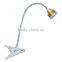 Gooseneck eye protection mini led reading lamp 3W supper bright bedside clip on lamp