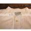 Vintage look heavy and thick 100% cotton henry collar long sleeve T shirt