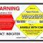 Hot Impact Indicator Shockwatch Impact Monitoring Shipping Label Customize