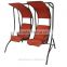 outdoor garden relaxing double swing chair with canopy/swing chair/hollywoodschaukel