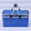 The supply of quality portable 600d oxford aluminum frame folding shopping handle picnic basket