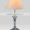 modern decorative hotel stainless steel floor lamp in white tapered shade