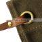 folded waxed canvas watch roll with leather trim