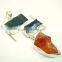 Kyanite & Sunstone Raw Gemstone 925 Sterling Silver Pendant, Rough Gemstone Designer Jewelry, Natural Gemstone Fashion Jewelry
