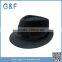 New Style Top Selling Black Fedora Hat With White Band