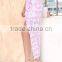 2015 New designs fashion Pink Flower Print Maxi Skirt / Latest Skirt Design Pictures