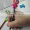 promotion gift cool eagle head shape soft pvc customized topper pencil