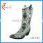 Pointe toe lady wellington boot rubber rain boot gumboot