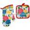 printed cotton kitchen set cooking pot holder and glove set cheap items to sell wholesale 