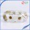 Handmade high-bright pressed white dasiy dried flower resin bangle for women